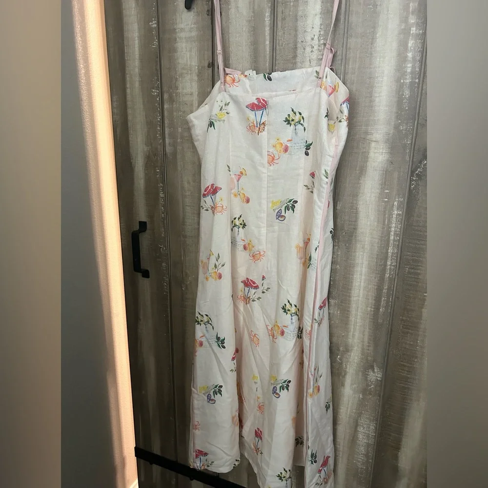 NWT Corey Lynn Calter Sleeveless Seamed
Linen Midi Dress,  L - Picture 9 of 12